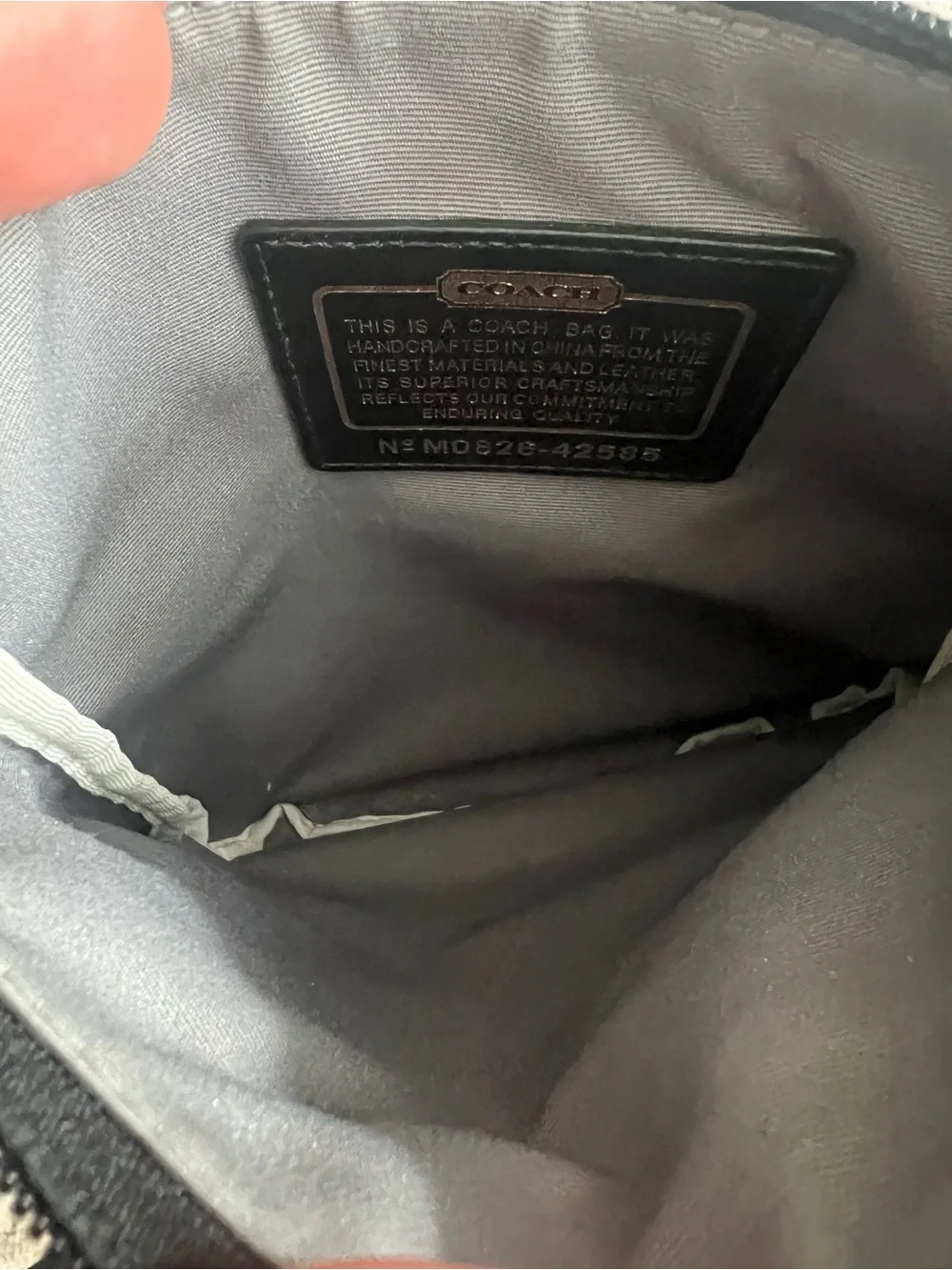 Coach Black Pleated Leather Crossbody Bag Small Messenger 42585